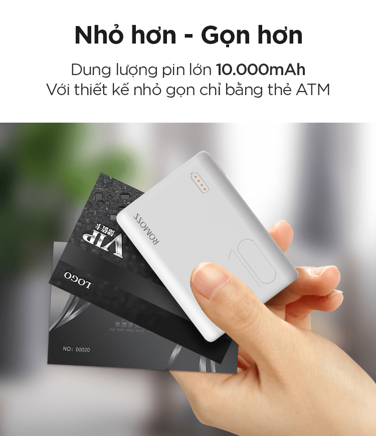 Pin Sạc Dự Phòng Romoss Simple 10 10.000mAh