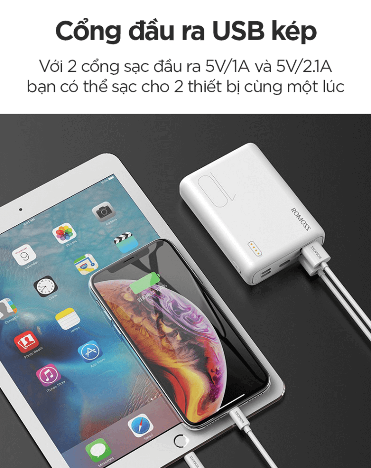 Pin Sạc Dự Phòng Romoss Simple 10 10.000mAh 3