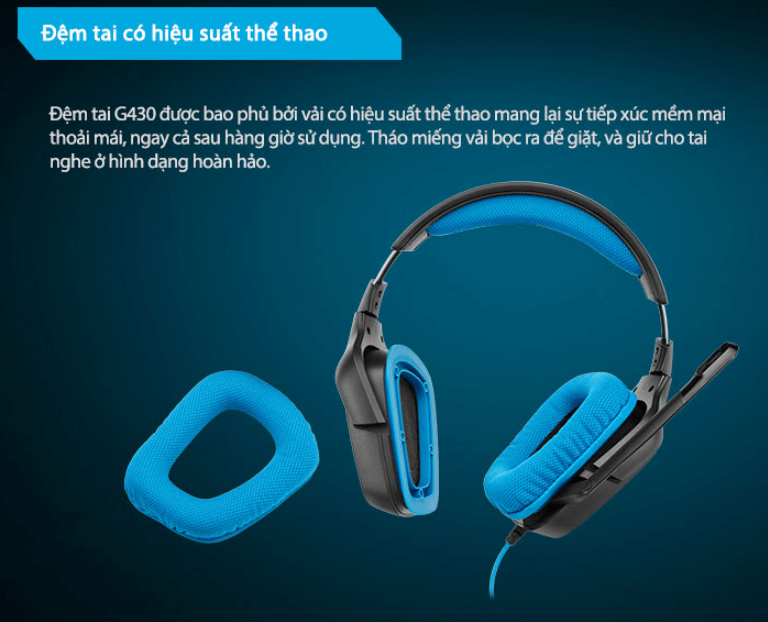 Tai Nghe Chụp Tai Gaming Logitech G430 Surround 3