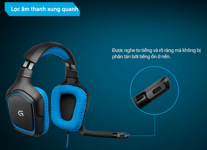 Tai Nghe Chụp Tai Gaming Logitech G430 Surround 4