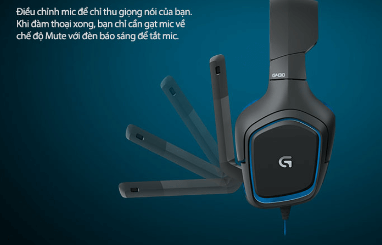Tai Nghe Chụp Tai Gaming Logitech G430 Surround 5