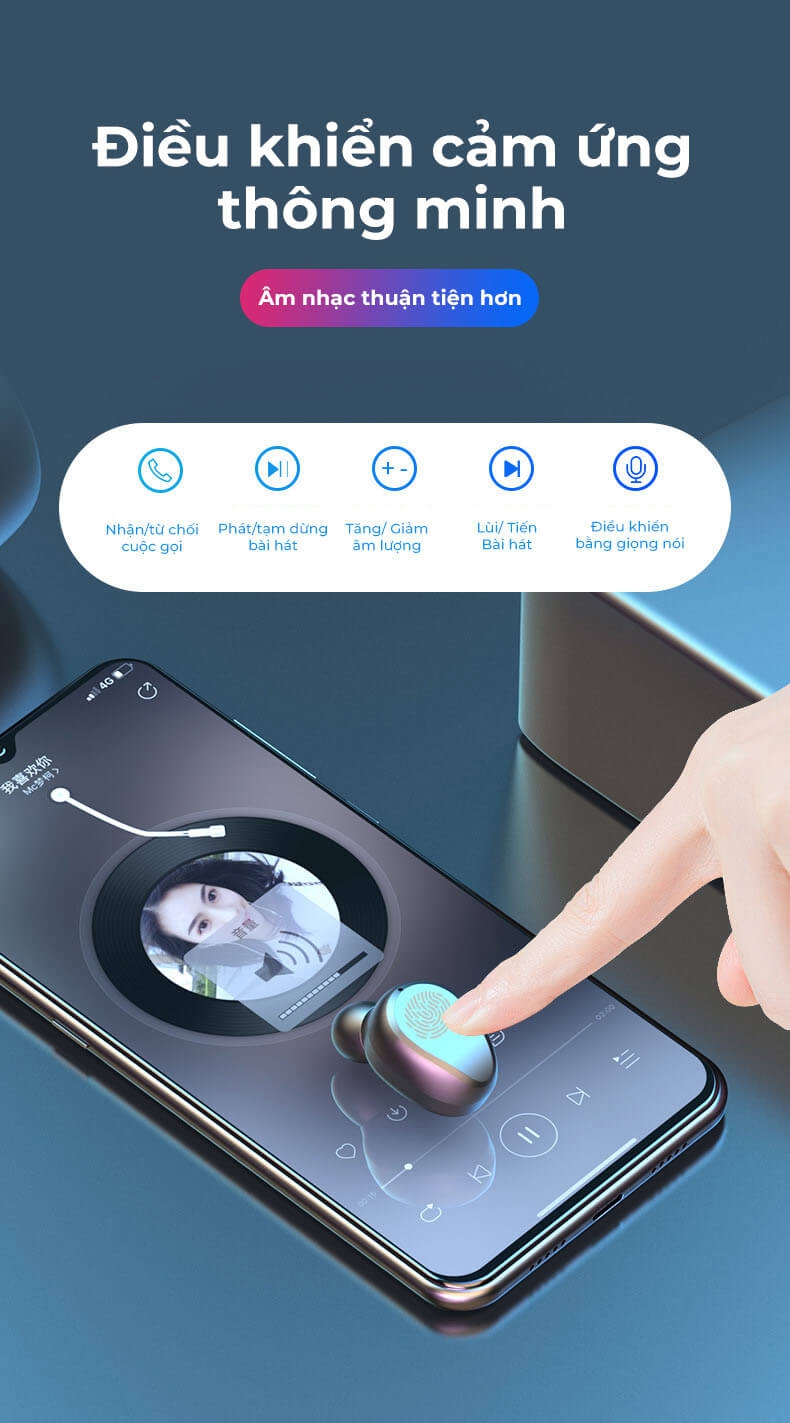 Tai Nghe Không Dây F9 V5.0 Kiêm Loa Di Động Bluetooth 2