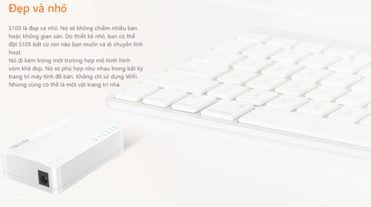 Switch Tenda S105 5 Cổng 10/100Mbps 4