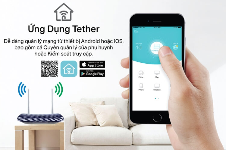 TP-Link Archer C20 - Router Băng Tần Kép Không Dây AC750