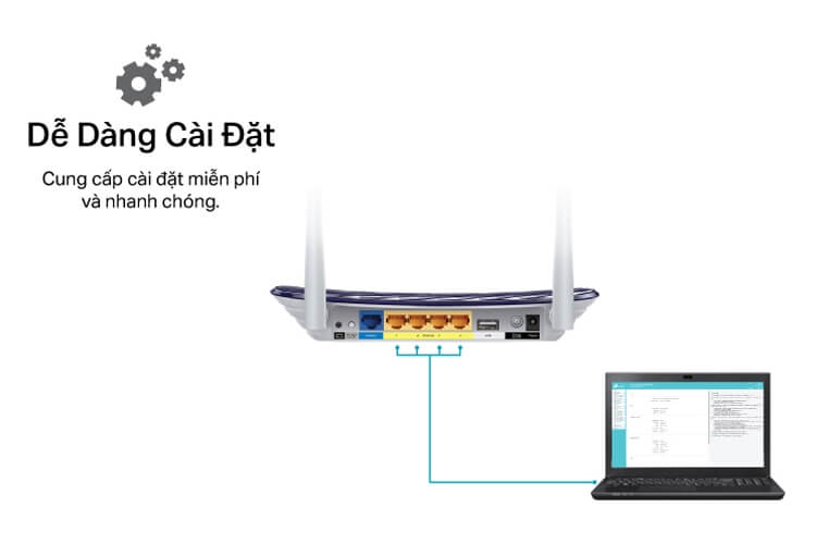TP-Link Archer C20 - Router Băng Tần Kép Không Dây AC750