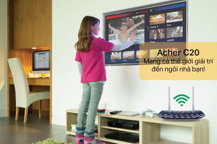 TP-Link Archer C20 - Router Băng Tần Kép Không Dây AC750