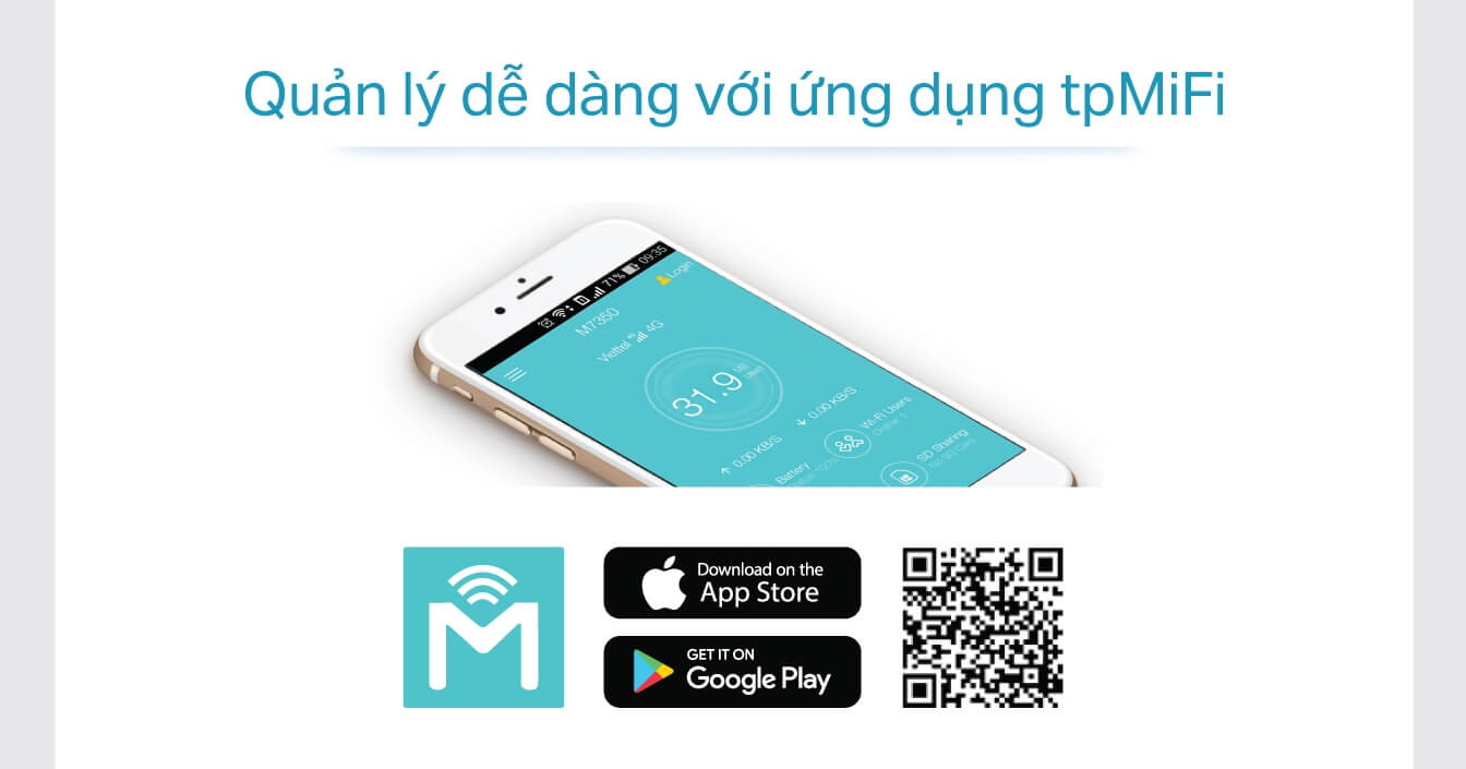 Thiết Bị Phát Wifi Di Động 4G LTE-Advanced TP-Link M7350 V5 150Mbps 5